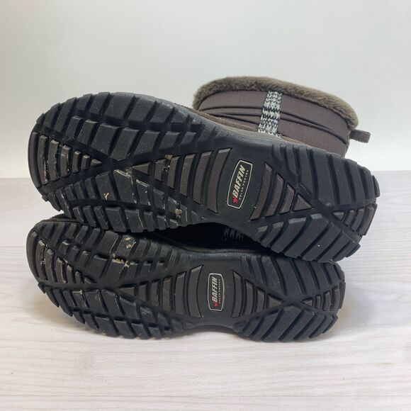 Baffin AMAK 4710-W001 Brown Suede Leather Faux Fur Mid Calf Snow Boots Size 8 - Picture 4 of 12